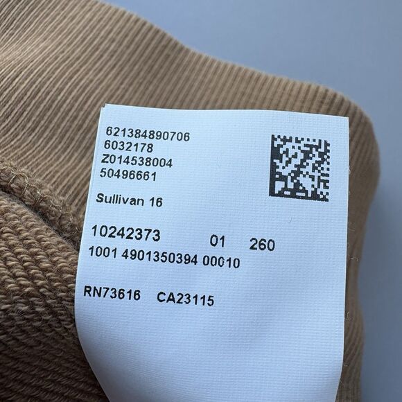 HUGO BOSS Sullivan Hoodie Men Large Heavyweight Cotton Terry Oversize Fit Tan - Picture 10 of 11